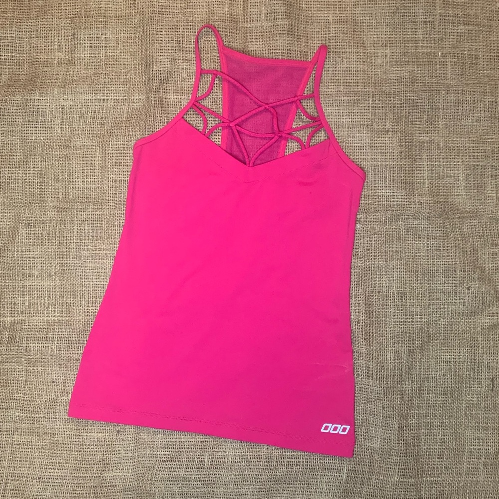 LORNA JANE Active Living Bright Pink Strappey Tank Top, Size XS